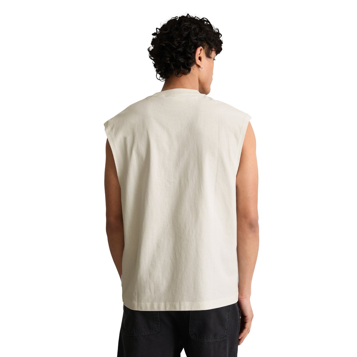 Débardeur Crayfish Capsule en jersey de coton bio de poids moyen blanc, MARC O’POLO DENIM