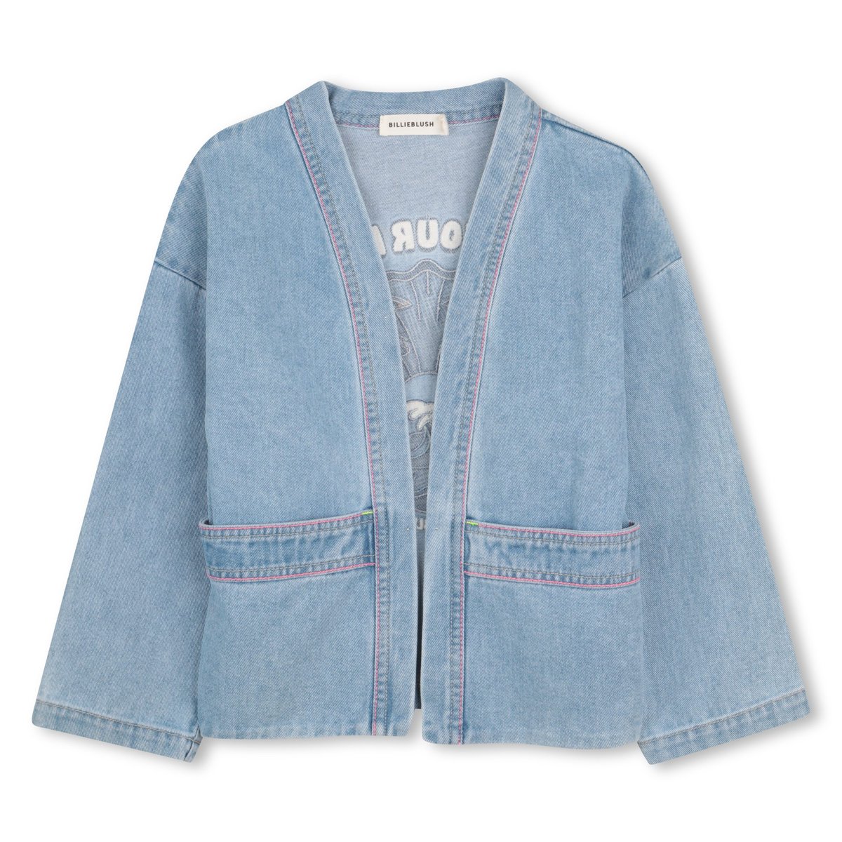 Veste en jean double stone+bleach, BILLIEBLUSH