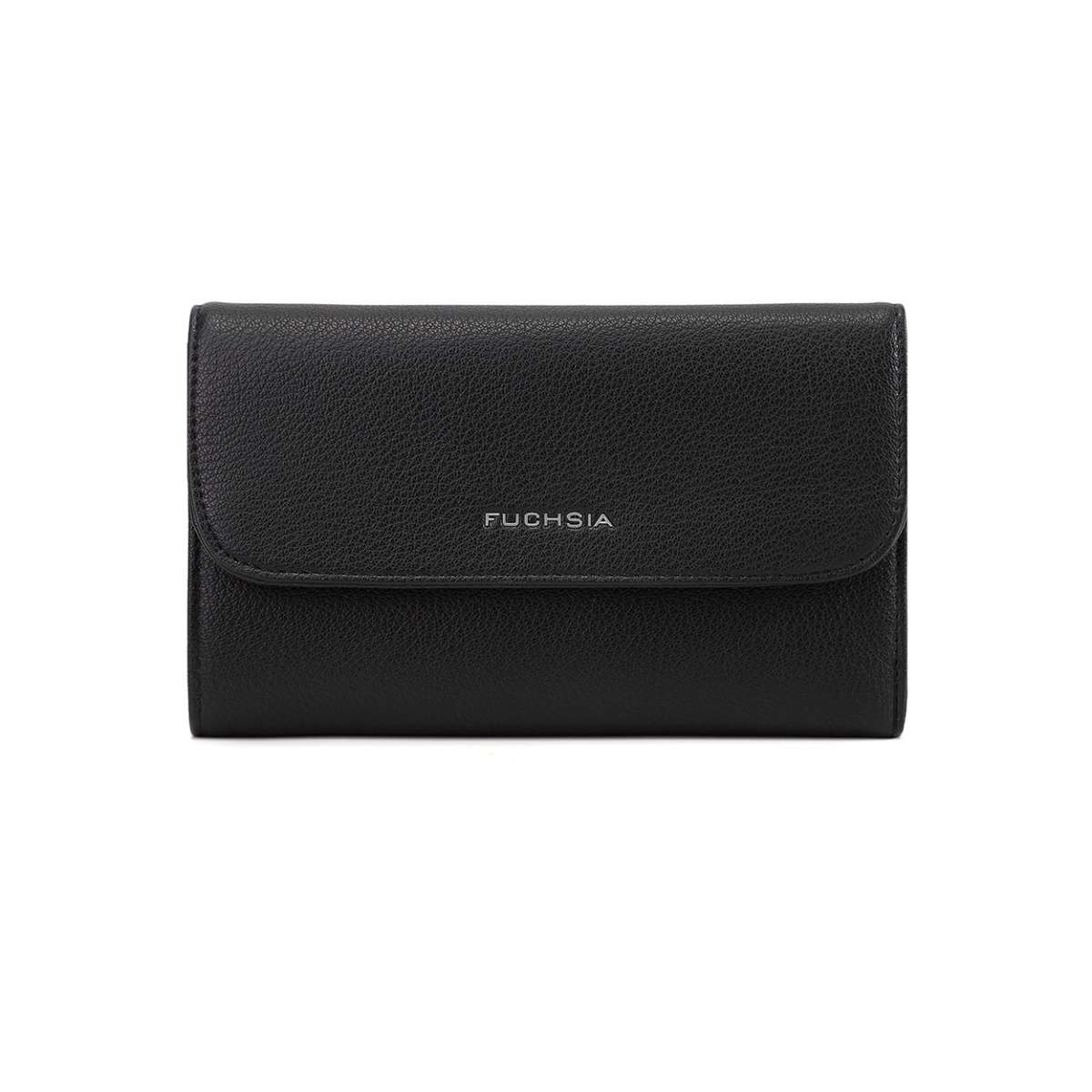 Portefeuille noir, FUCHSIA