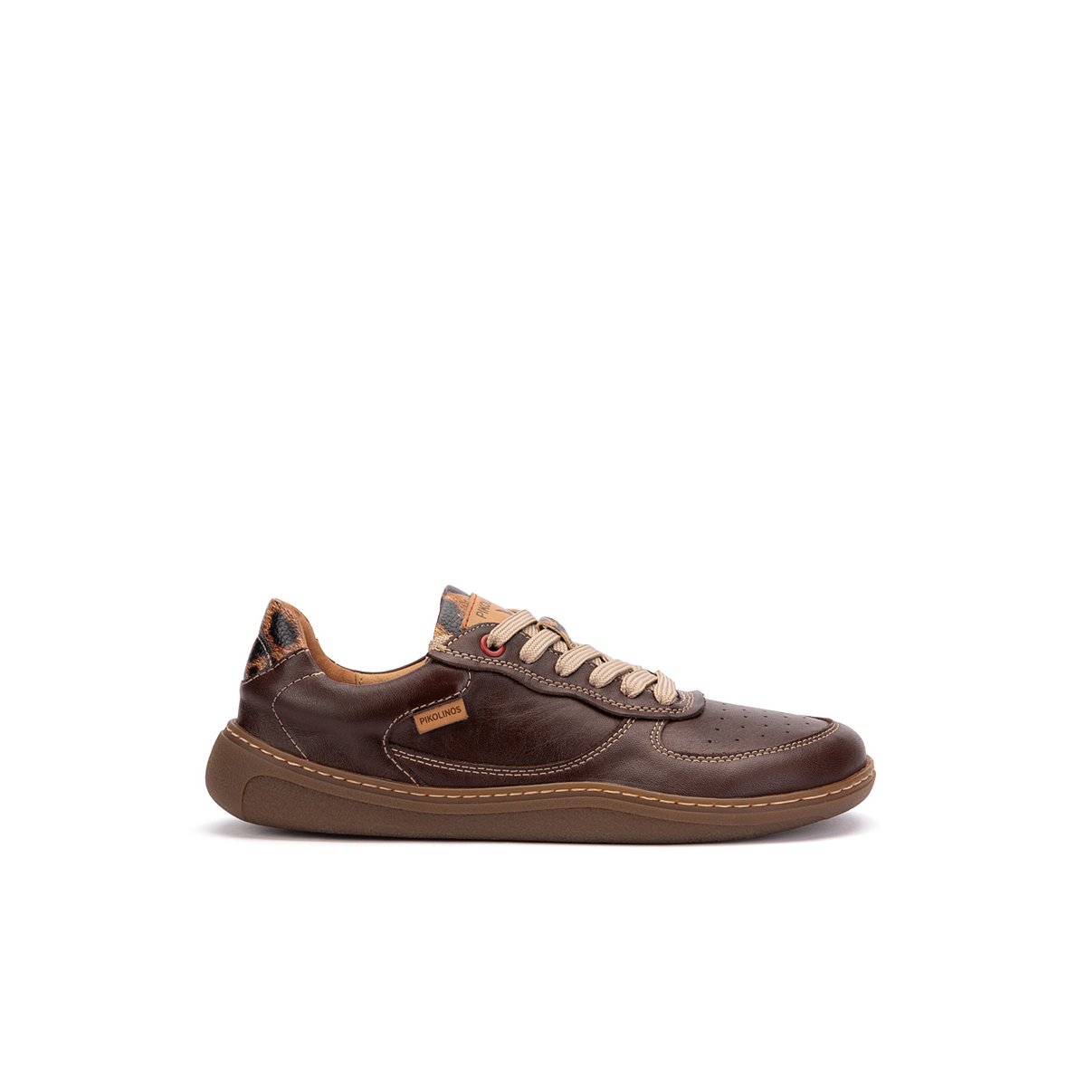 Baskets cuir Aranjuez Barefoot caoba, PIKOLINOS