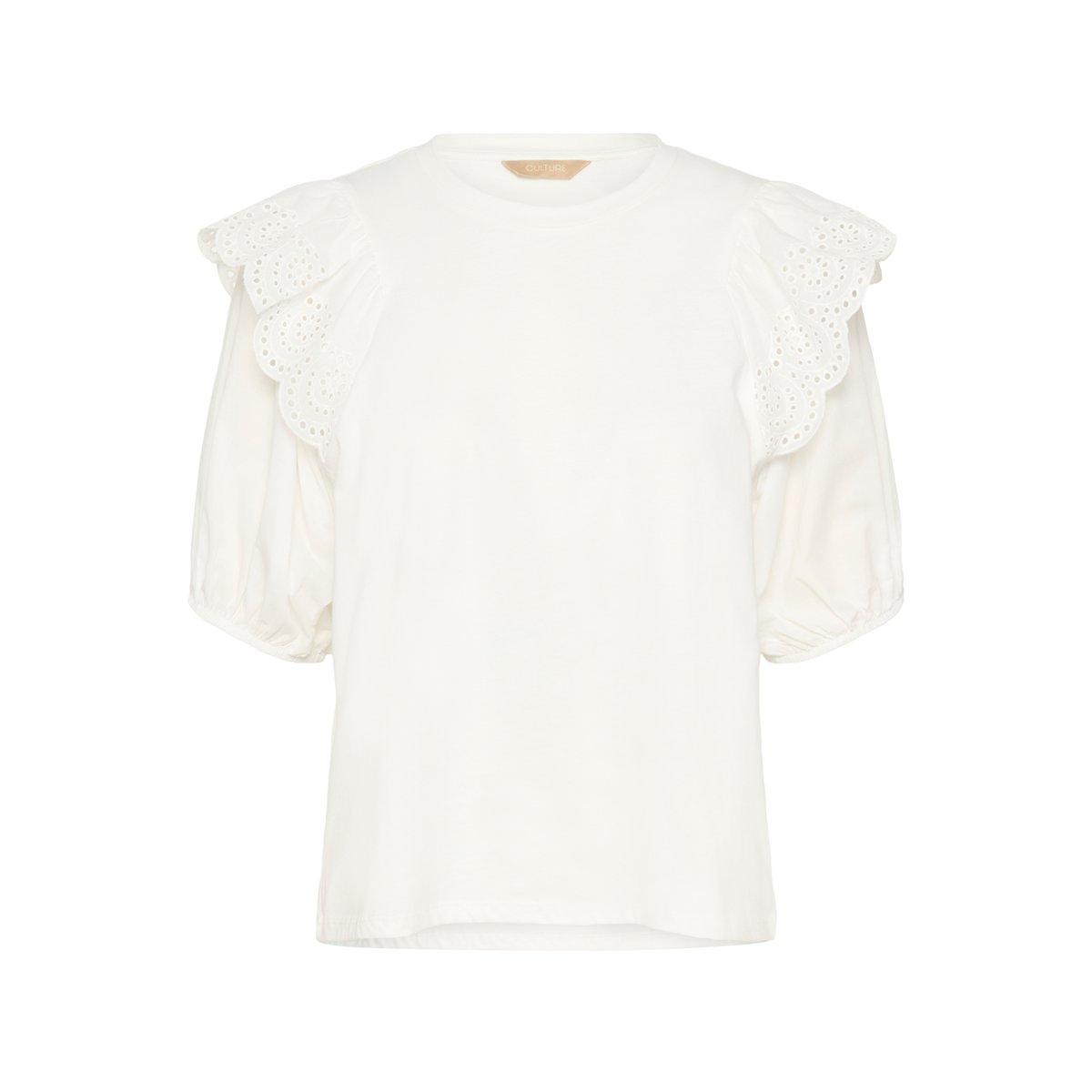 T-shirt à manches courtes blanc spring gardenia, CULTURE