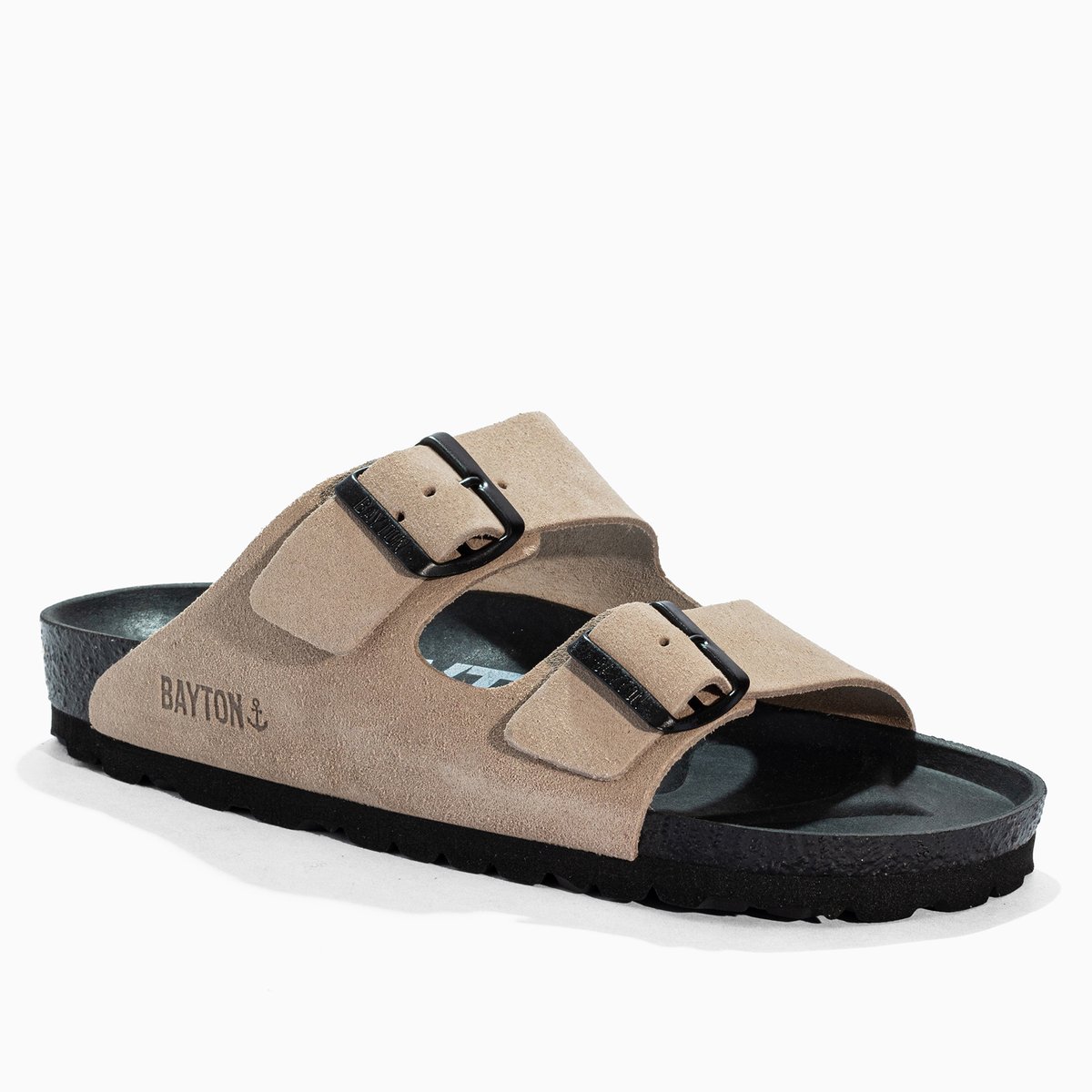 Sandales en cuir suédé ATLAS beige, BAYTON
