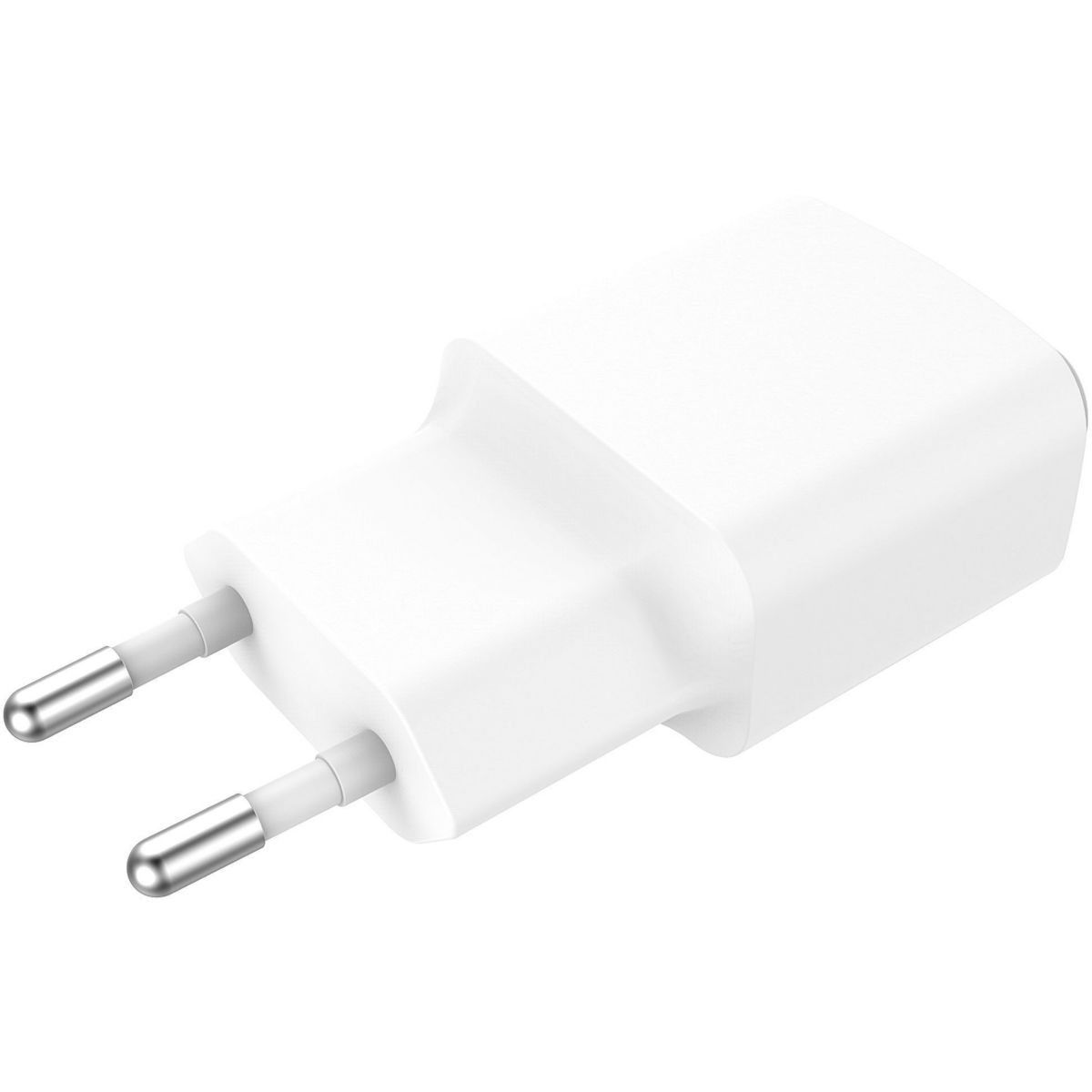 Chargeur 12W USB-A Blanc compatible iPhone 17 16 15 Pro Max et Samsung Galaxy blanc, ESSENTIEL B