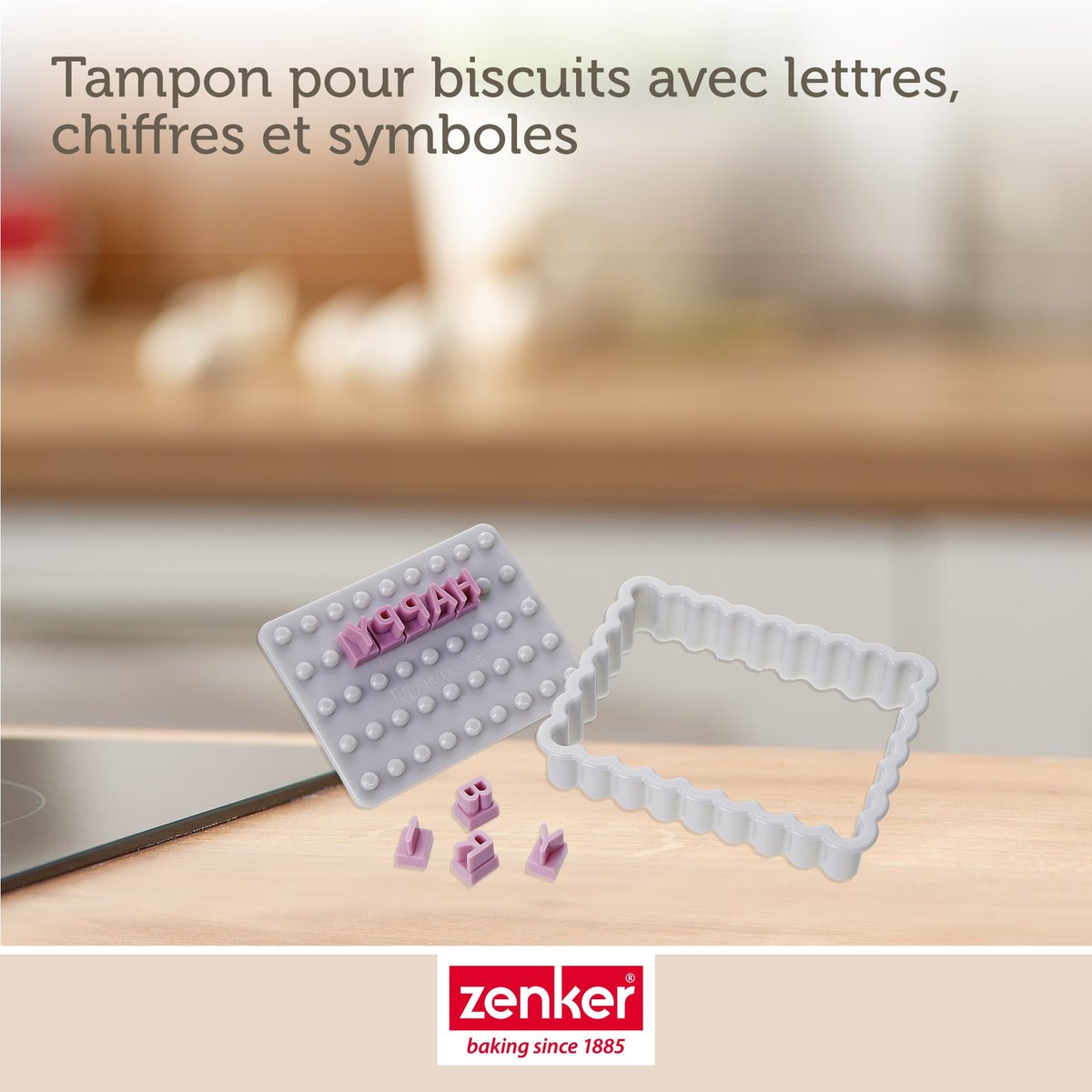 Tampon alphabet pour biscuit SMART PASTRY gris, ZENKER
