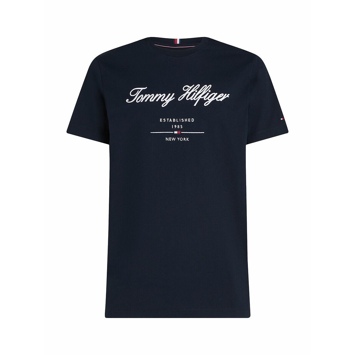 T-shirt à logo bleu foncé, TOMMY HILFIGER