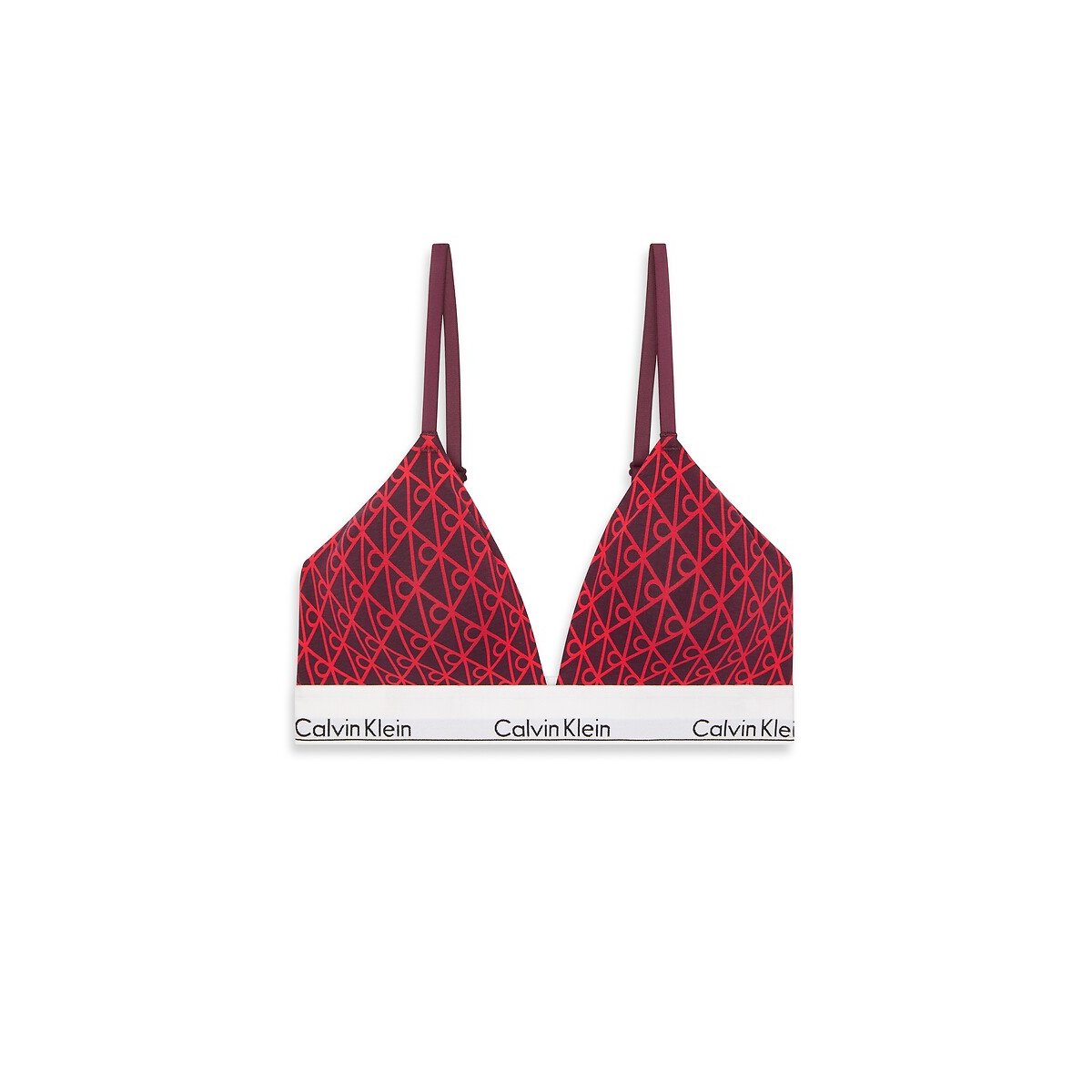 Soutien-gorge Triangle ICON COTTON MODAL imprimé rouge, CALVIN KLEIN UNDERWEAR