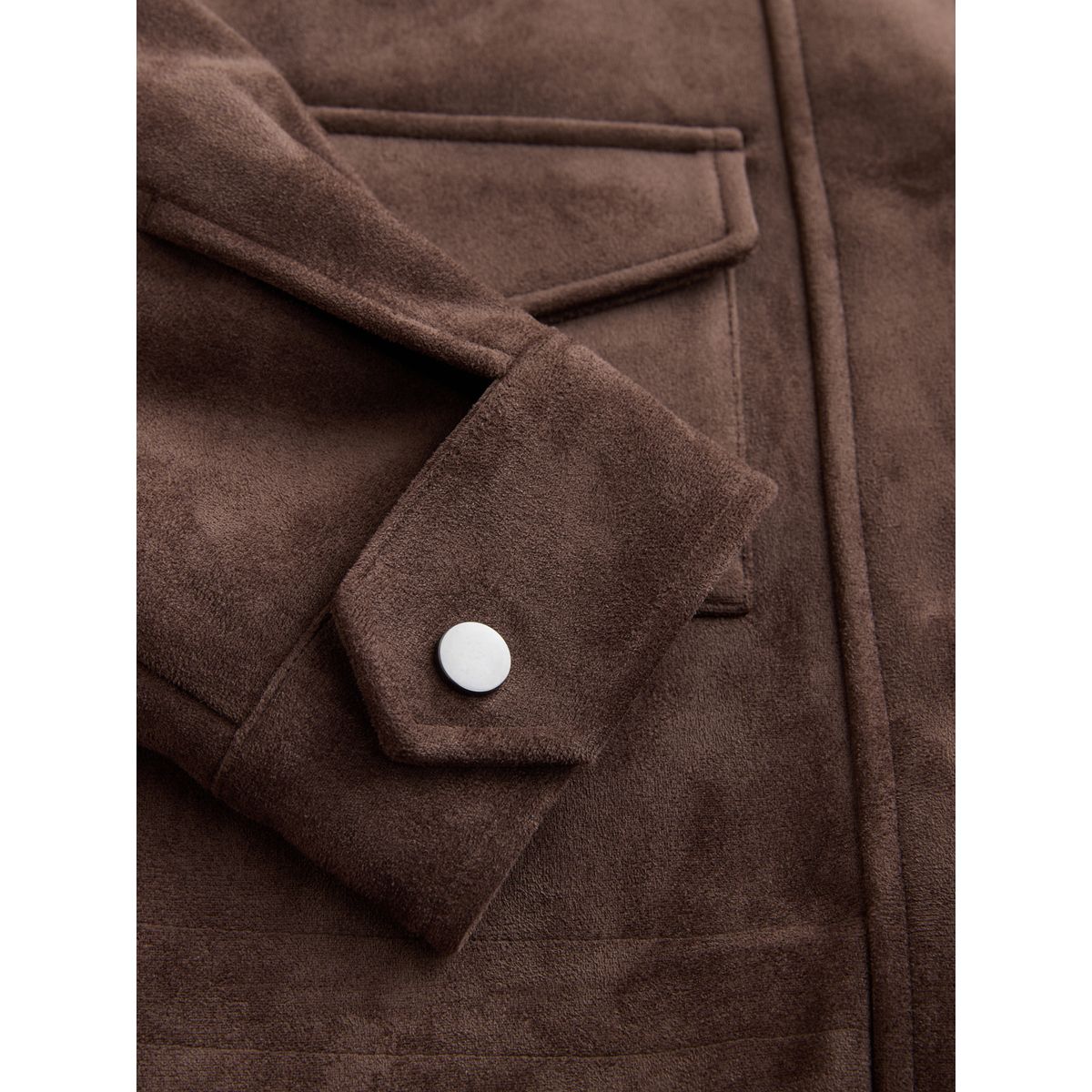 Veste cintrée en imitation daim marron chocolat, NEXT