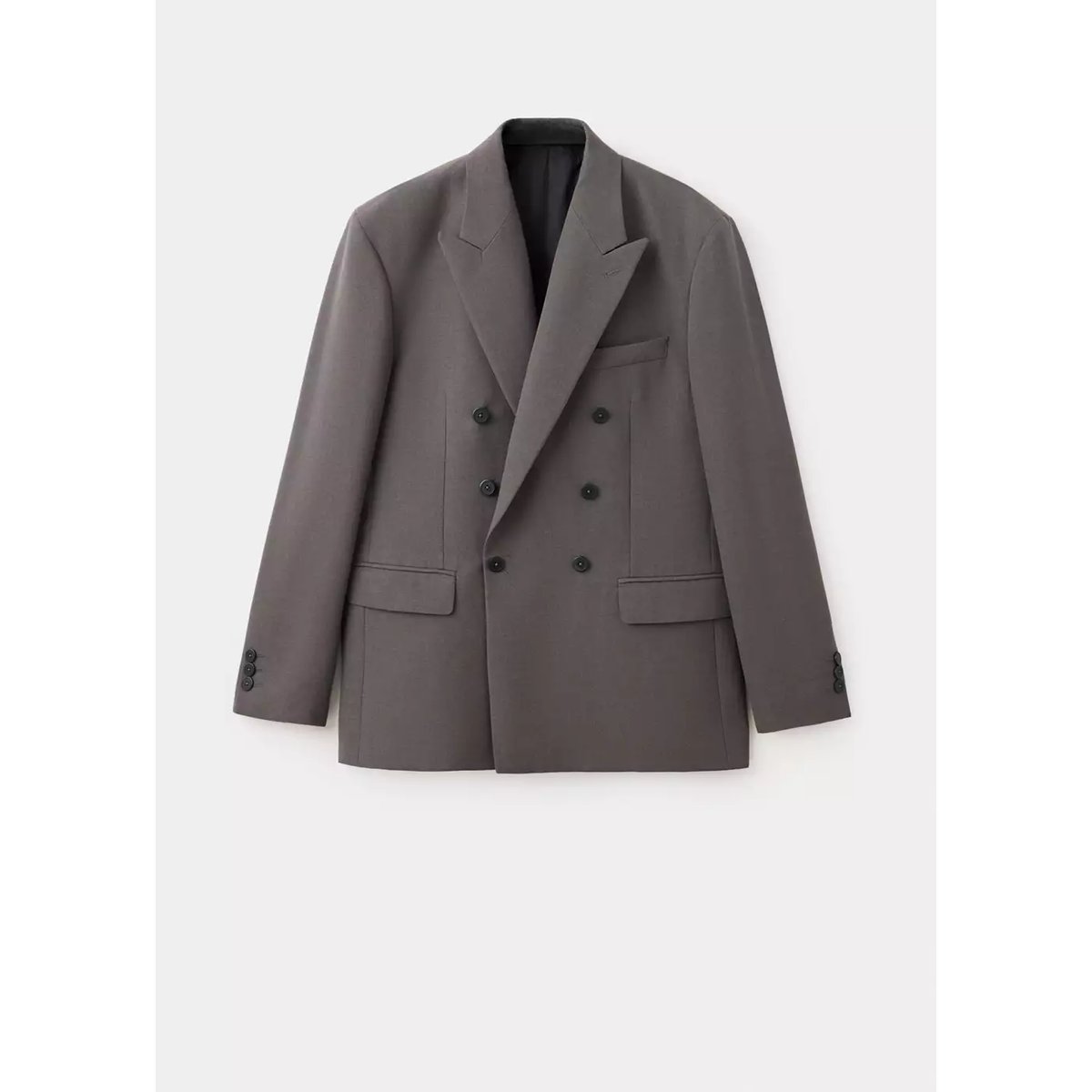Blazer croisé coupe slim marron moyen, MANGO MAN