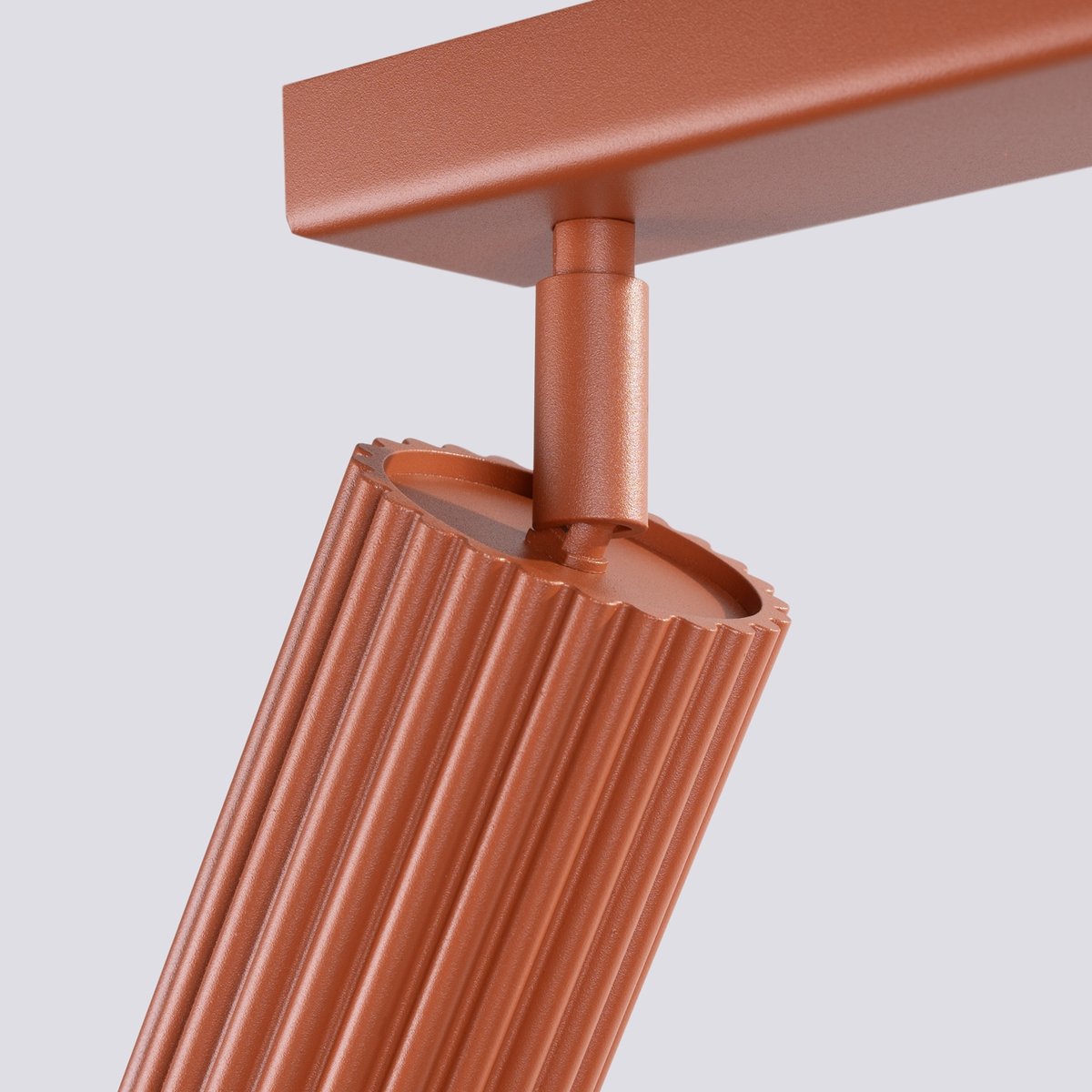 Plafonnier Aluminium Ocre Rouge GU10 4 Karbon Line rouge, EDEN