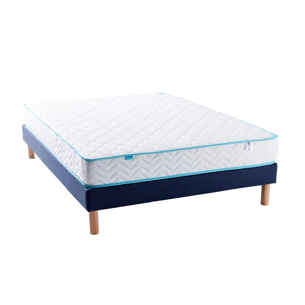 Matelas ressorts ensachés ferme, ENJOY blanc, MERINOS