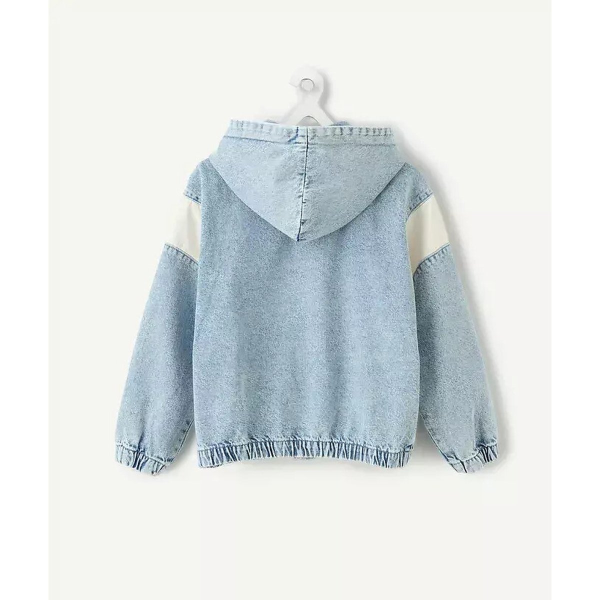 Giacca con cappuccio in denim denim, TAPE A L'OEIL