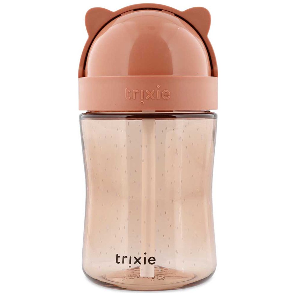 Gobelet avec paille rose, noir, TRIXIE