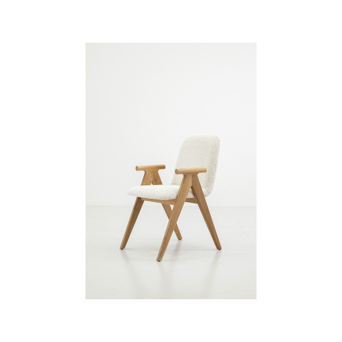 Lot de 2 chaises tissu bouclette, PAGNOL marron clair, BOBOCHIC