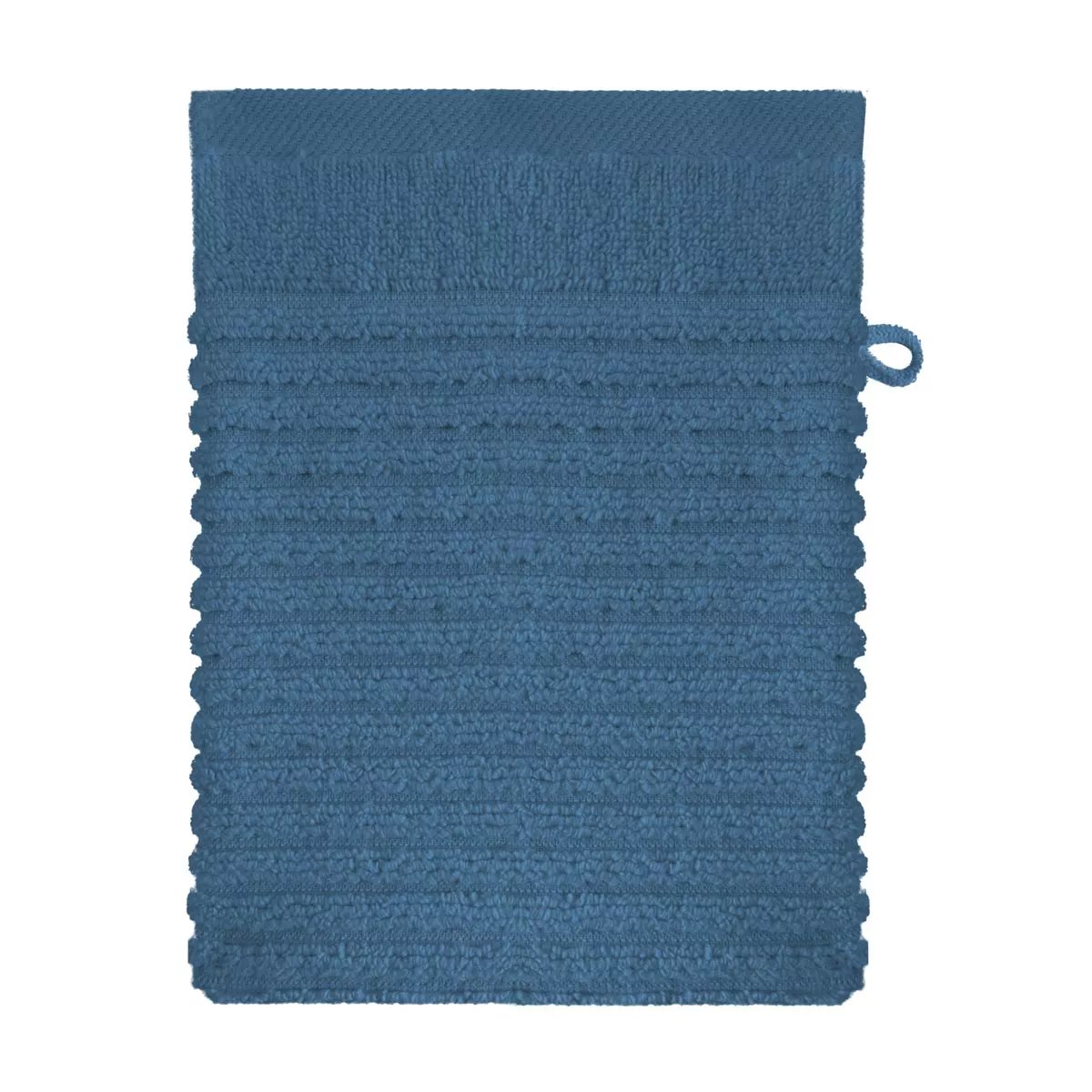Gant de toilette pur coton VITAE denim, GARNIER THIEBAUT