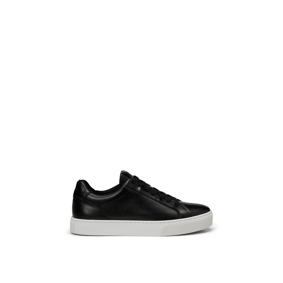 Baskets à semelles cuvette Modèle Agar en cuir de bœuf nappa noble noir, MARC O'POLO