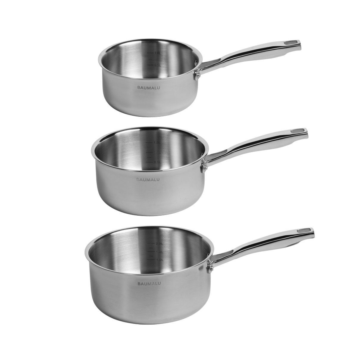 Lot de 3 casseroles Tripli 16/18/20 cm argent / métallique, BAUMALU