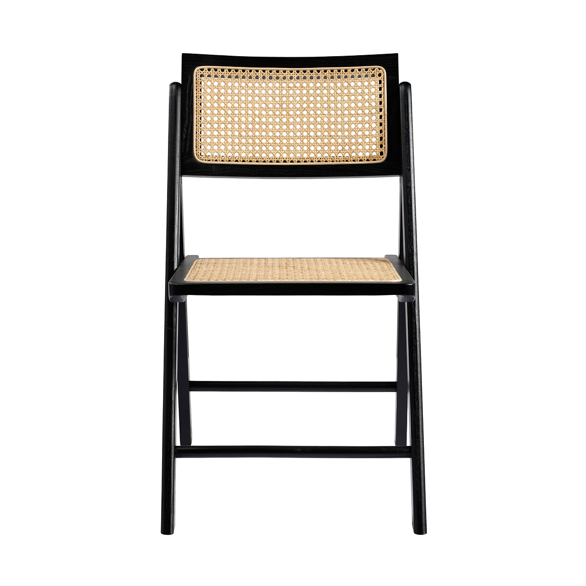 Aster Ash Wood & Rattan  Folding Dining Chair black, ÉDITÉ