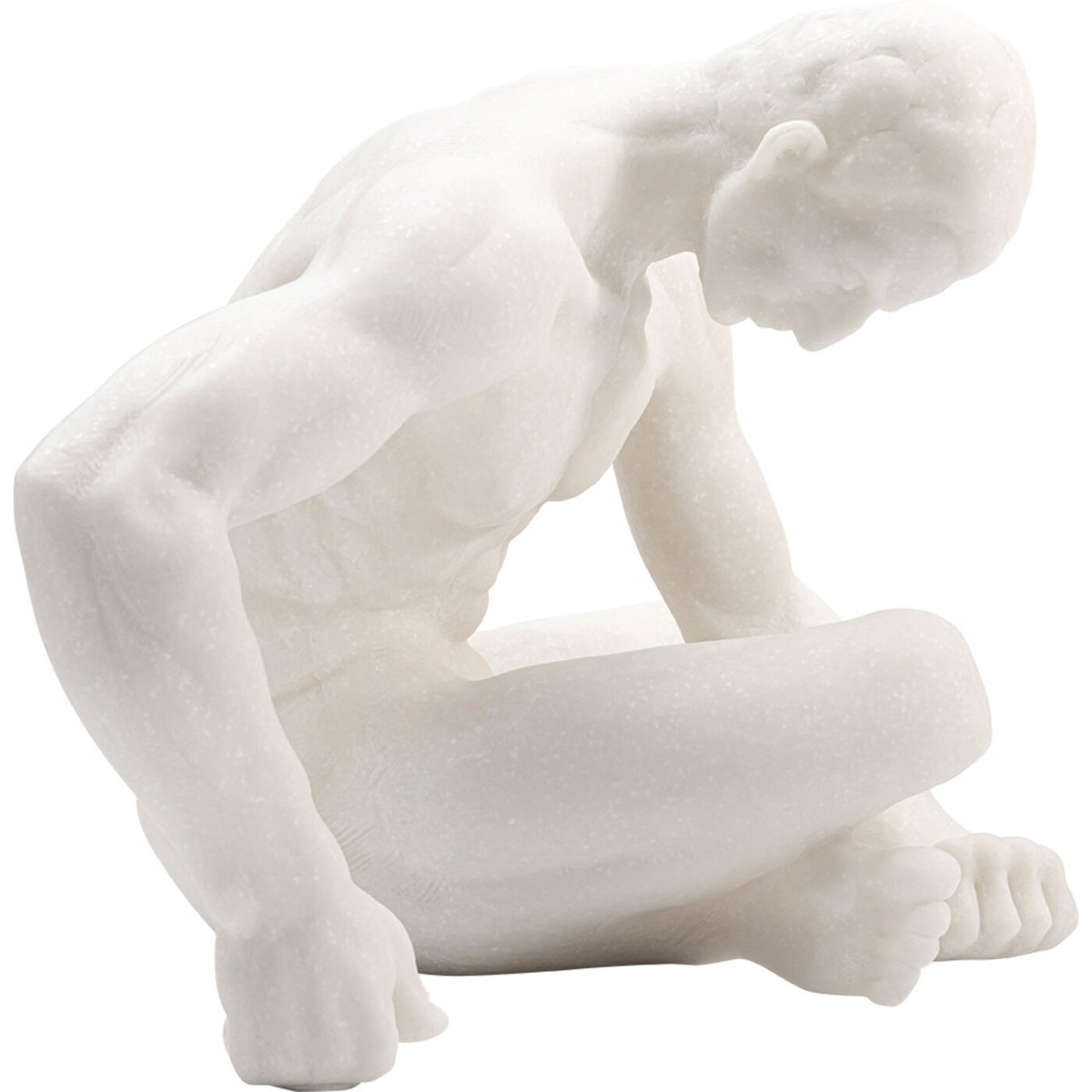 Déco homme assis en tailleur blanc, KARE DESIGN