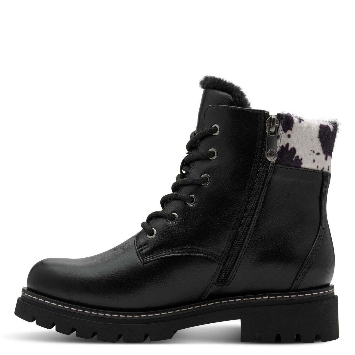 Bottine talon bloc noir combiné, MARCO TOZZI