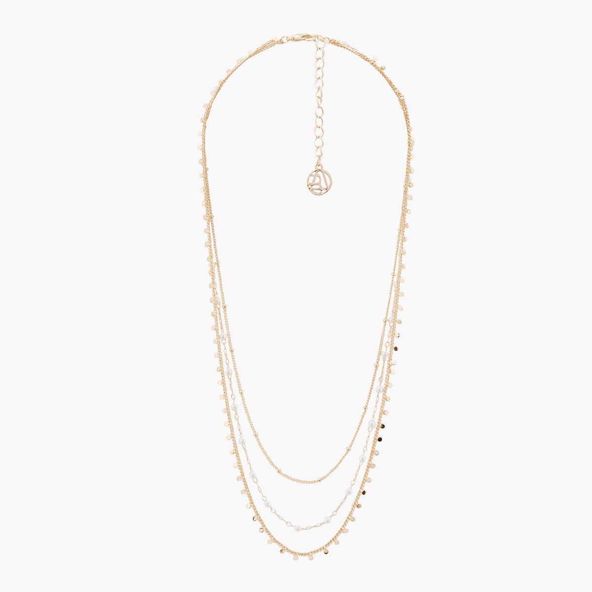 Collier 3 rangs avec perles doré, BALABOOSTE