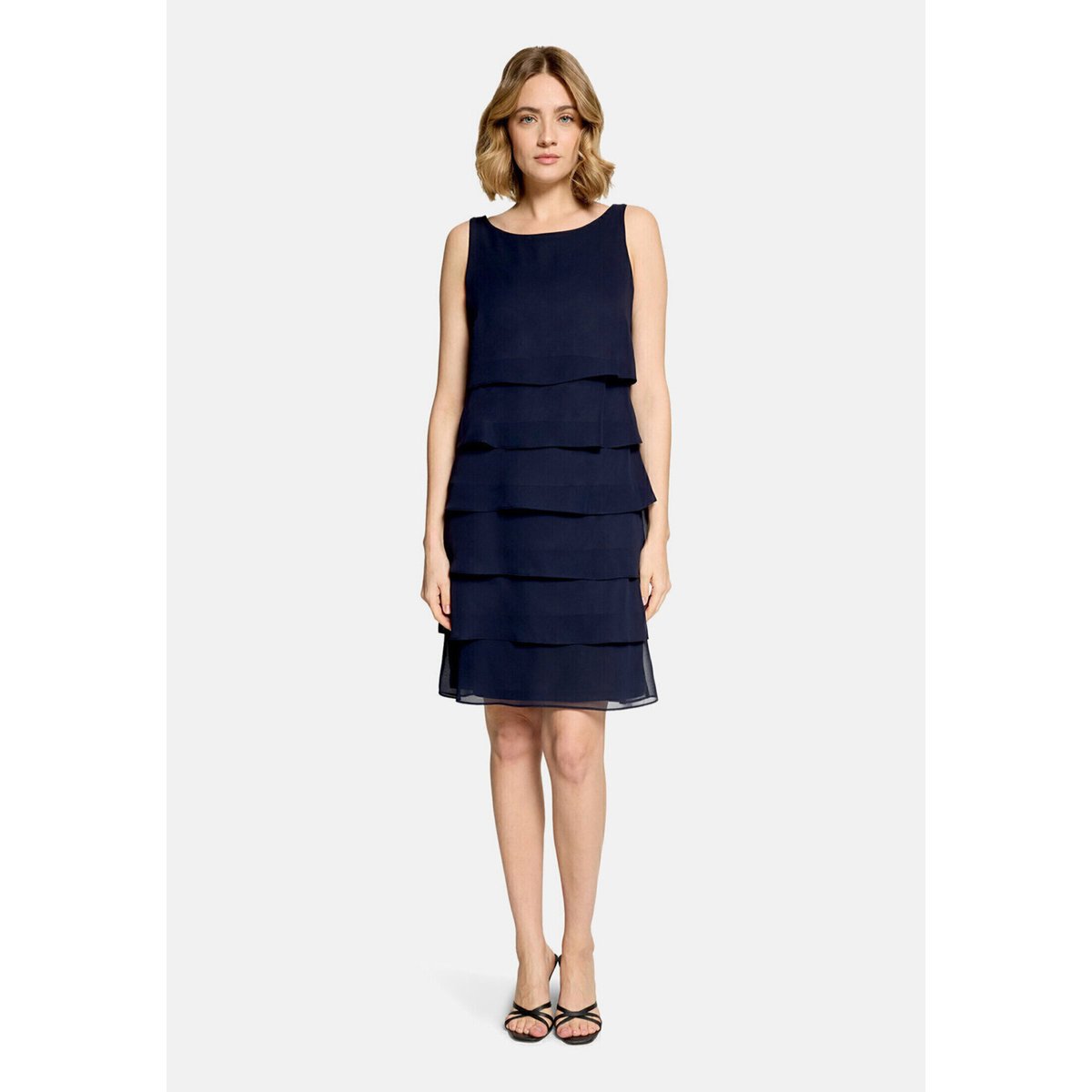 Robe de cocktail à volant night sky, VERA MONT