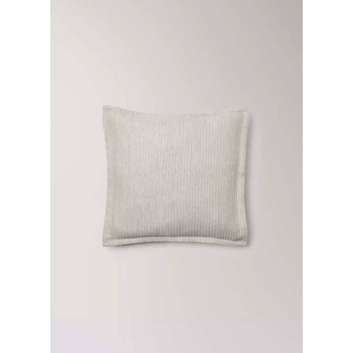 Housse de coussin en coton et lin à reliefs verticaux 50 x 50 cm sable, MANGO HOME