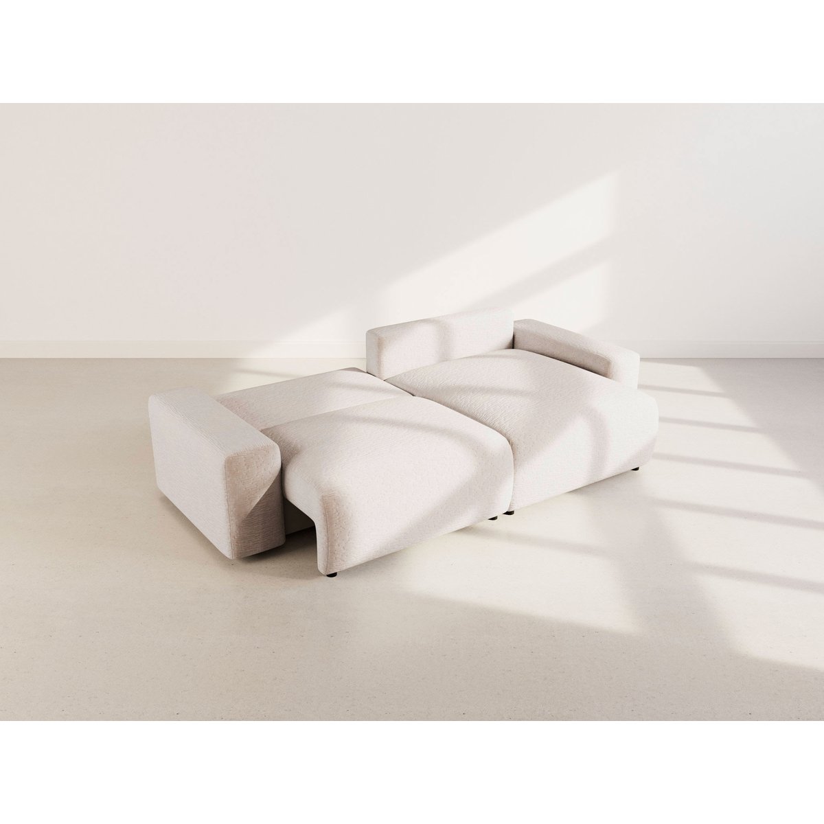 Canapé d'Angle Convertible 4 places - CONSTANCE beige, BEST MOBILIER