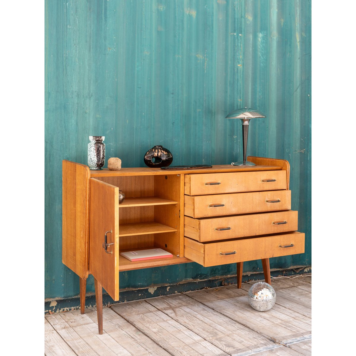 Enfilade en bois Margaret N°478 - Bon état bois foncé, DEBONGOUT