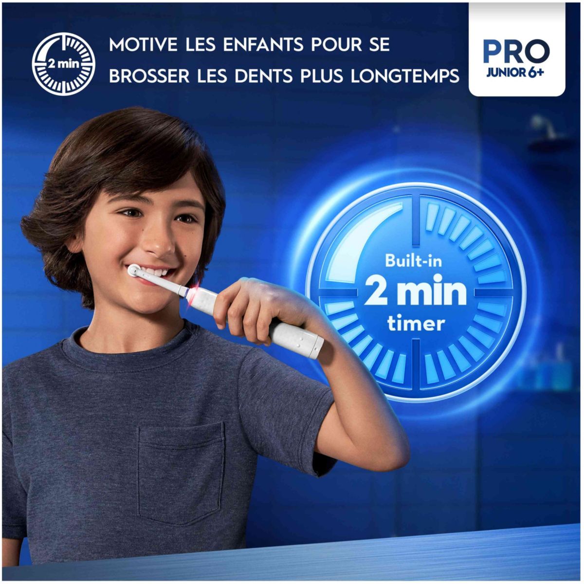 Brosse à dents électrique Pro 1 Junior Violette couleur unique, ORAL B