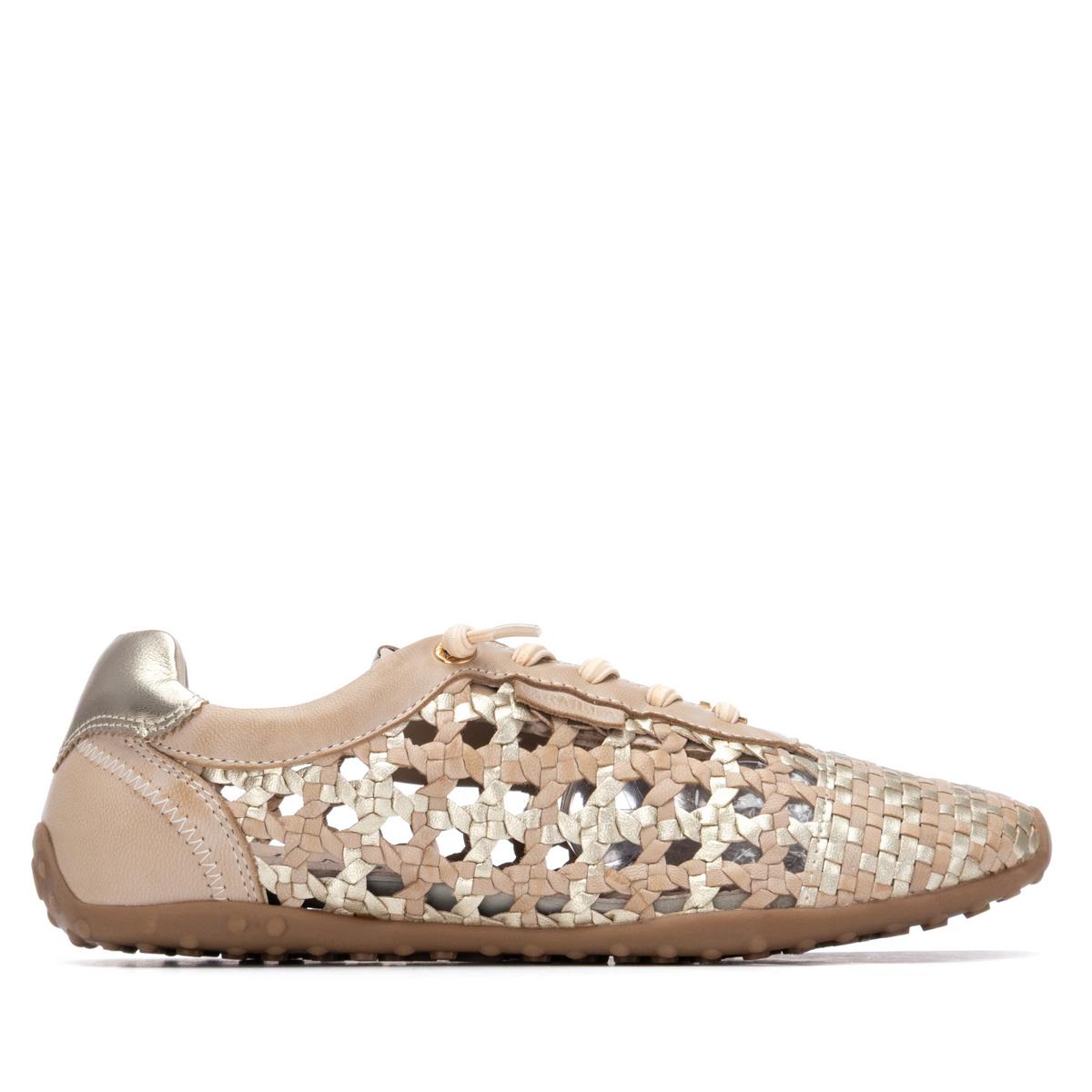 Baskets Plaine Décontractée Lacets beige, CARMELA