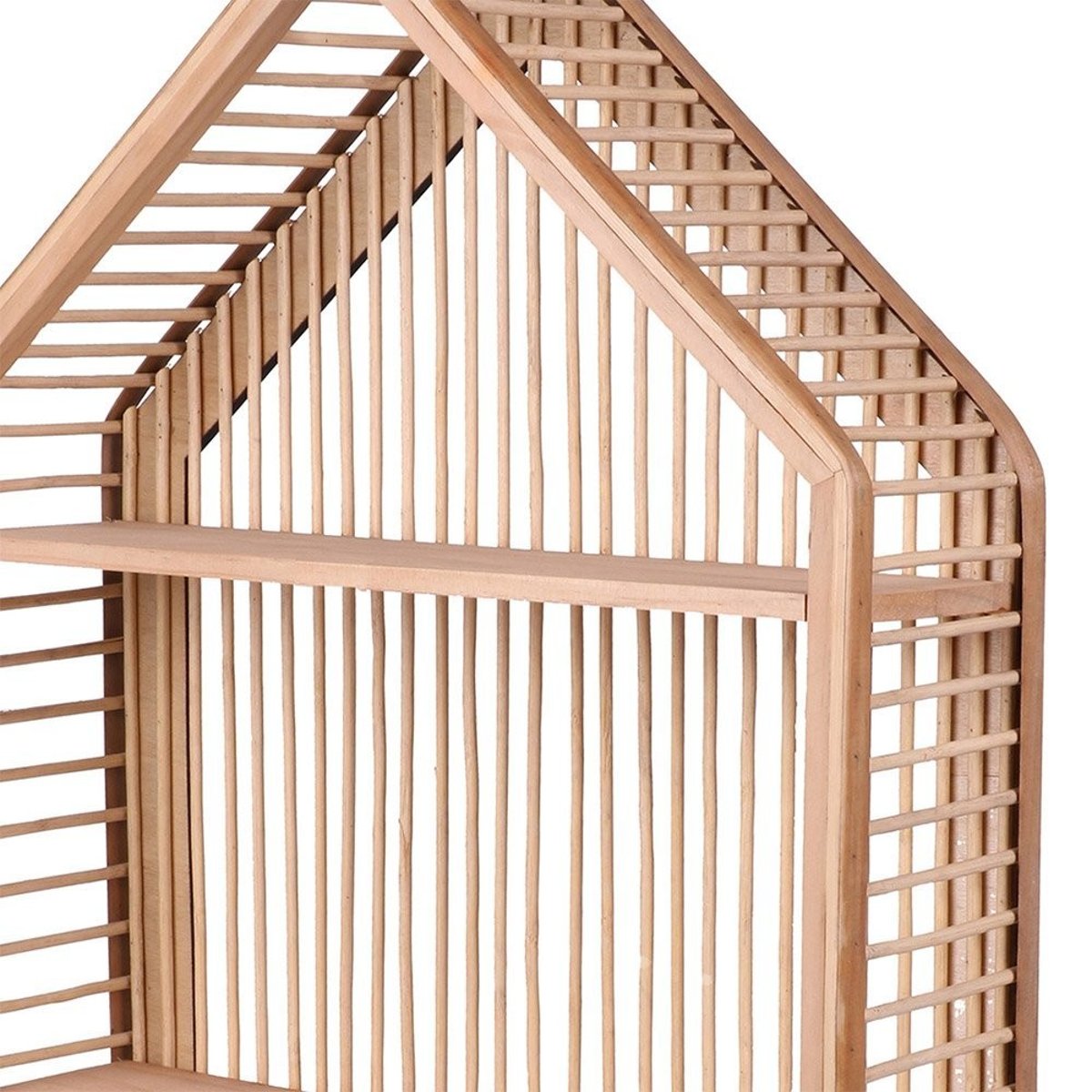 Étagère murale design maison 2 niveaux beige, DECORATIE