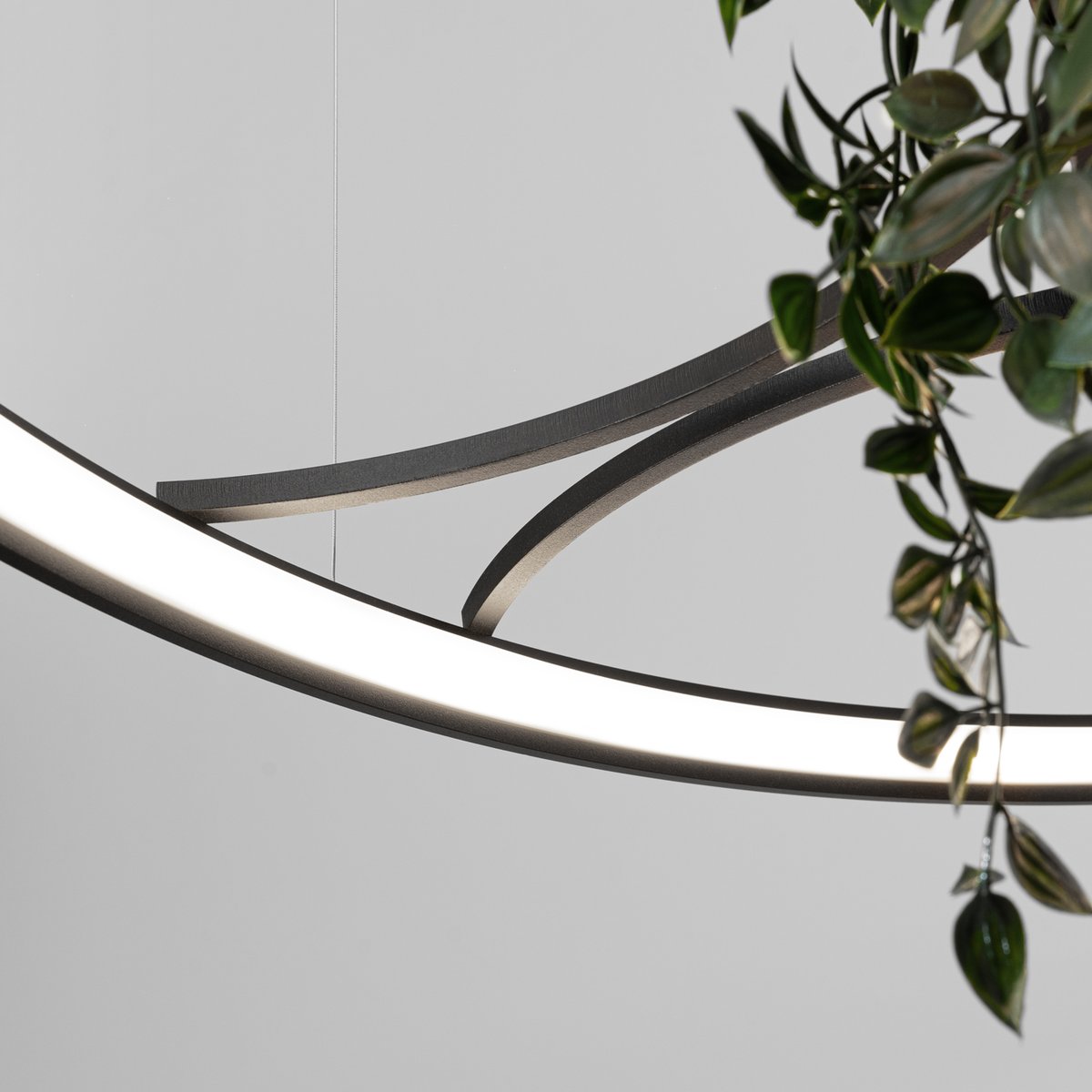 Lustre Aluminium Noir LED 1 Rio Bio noir, EDEN