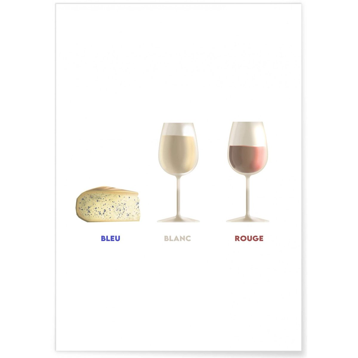 Affiche Bleu Blanc Rouge blanc, L'AFFICHERIE