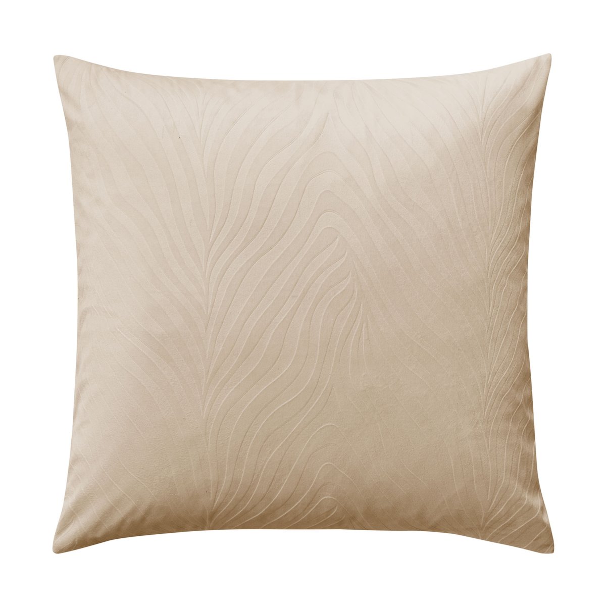 Parure de lit 3 pièces en velours gaufré à motif ondulé housse + taies blanc, DOUCEUR D'INTÉRIEUR