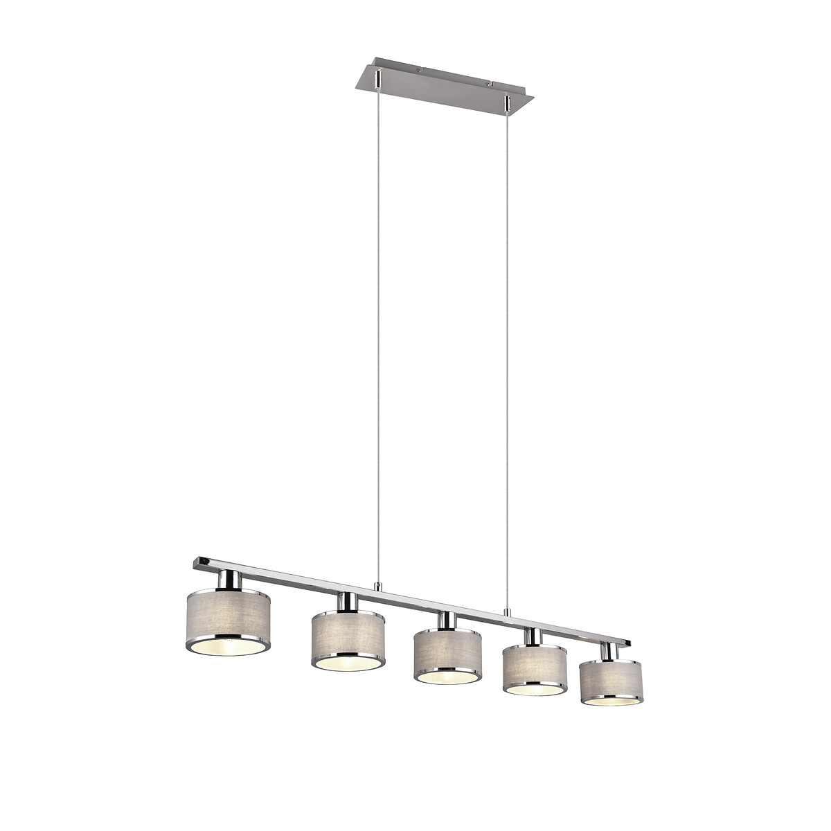 Candeeiro de teto Kaprun, TRIO Lighting cinzento, TRIO LIGHTING