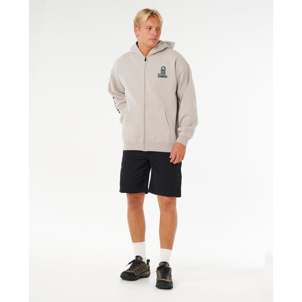 Sweat zippé à capuche SEARCH pierre, RIP CURL