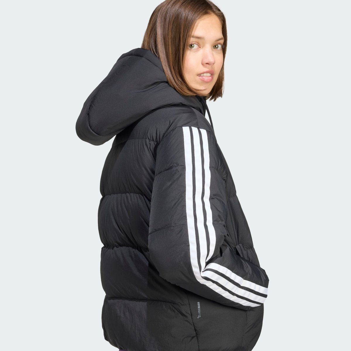 Doudoune À Capuche 3 Bandes Essentials Climawarm Doudoune À Capuche 3 Bandes Essentials Climawarm black, ADIDAS SPORTSWEAR