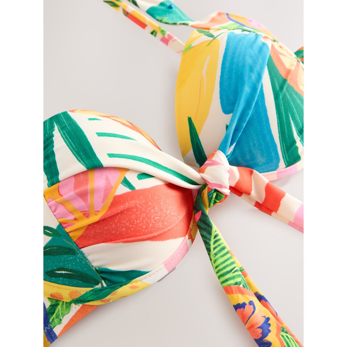 Haut de bikini non rembourré à nœud rouge/vert, NEXT
