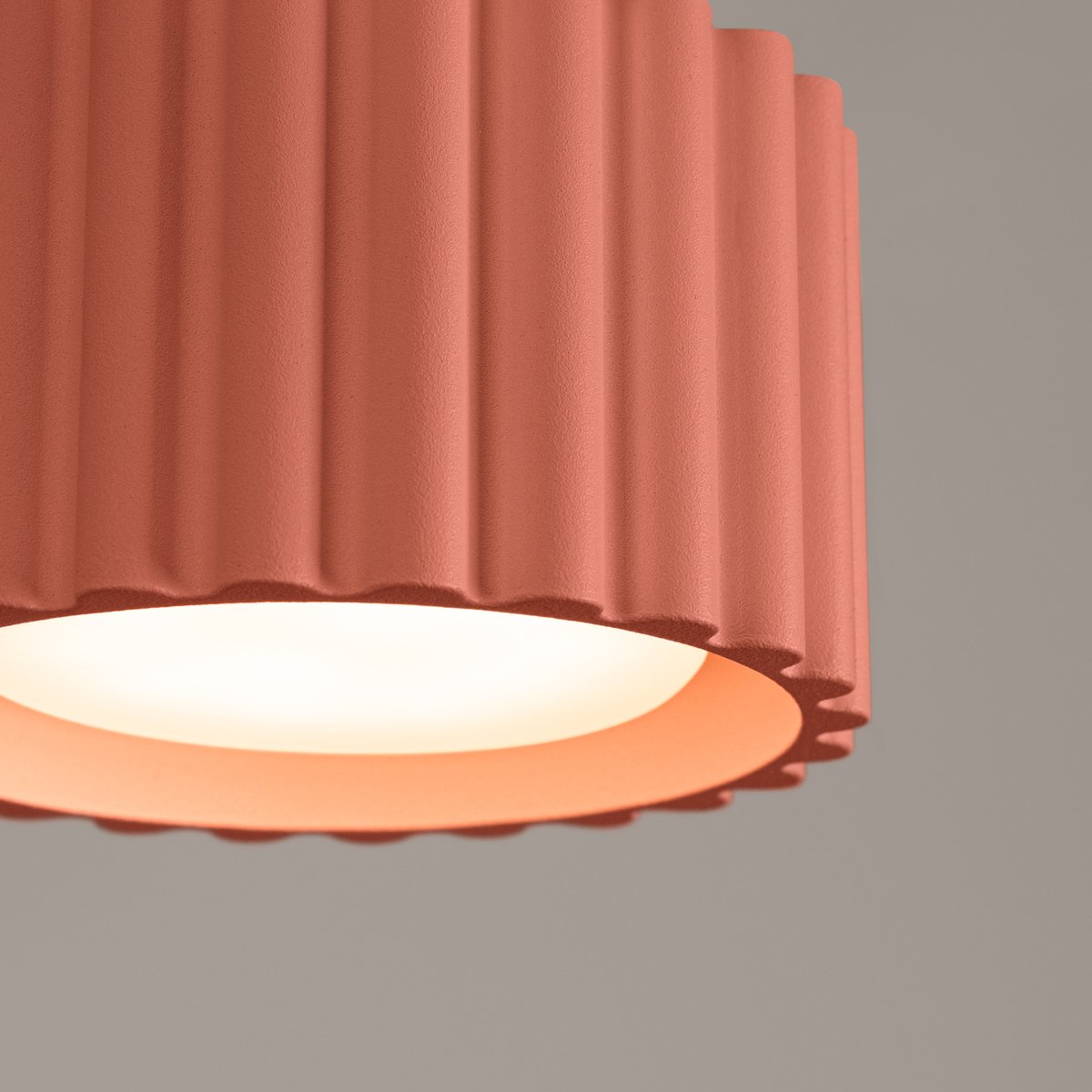 Plafonnier Aluminium Pêche Gx53 1 Aura rose, EDEN