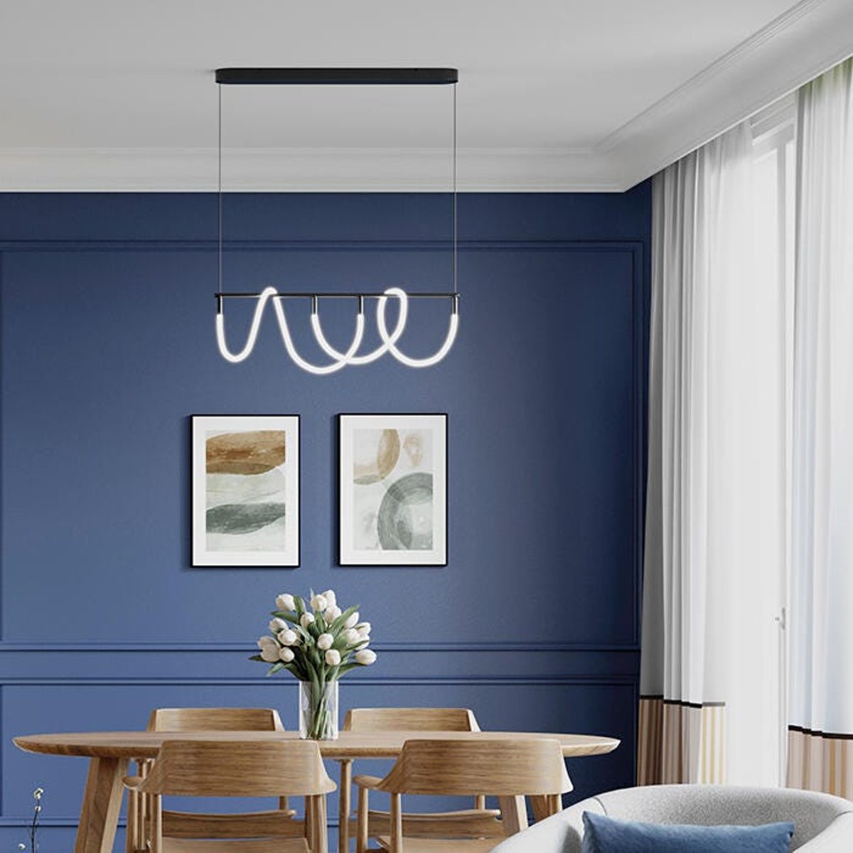 Suspension LED dimmable, ANELO noir, INSPIRE