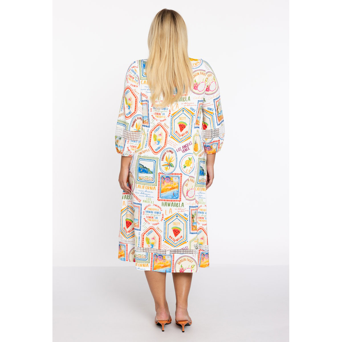 Robe imprimé / imprimée écru, YOEK
