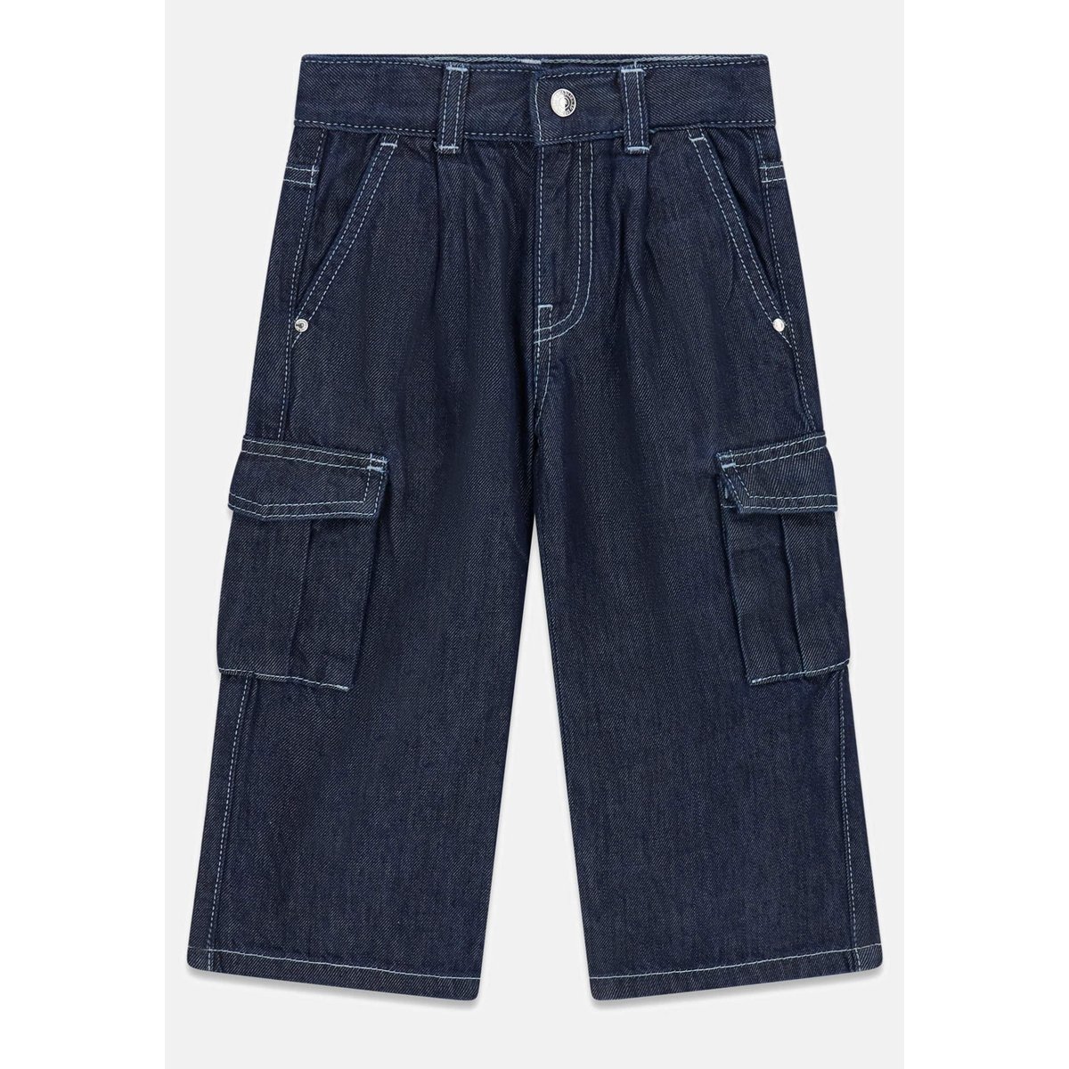 Jeans Cargo Wide Leg bleu foncé, GUESS KIDS