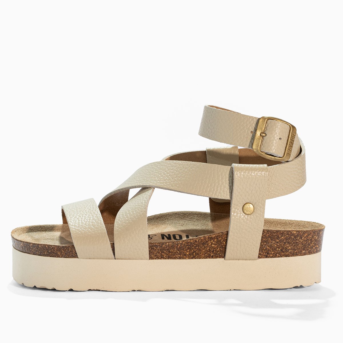 Sandales en cuir MYKONOS blanc, BAYTON