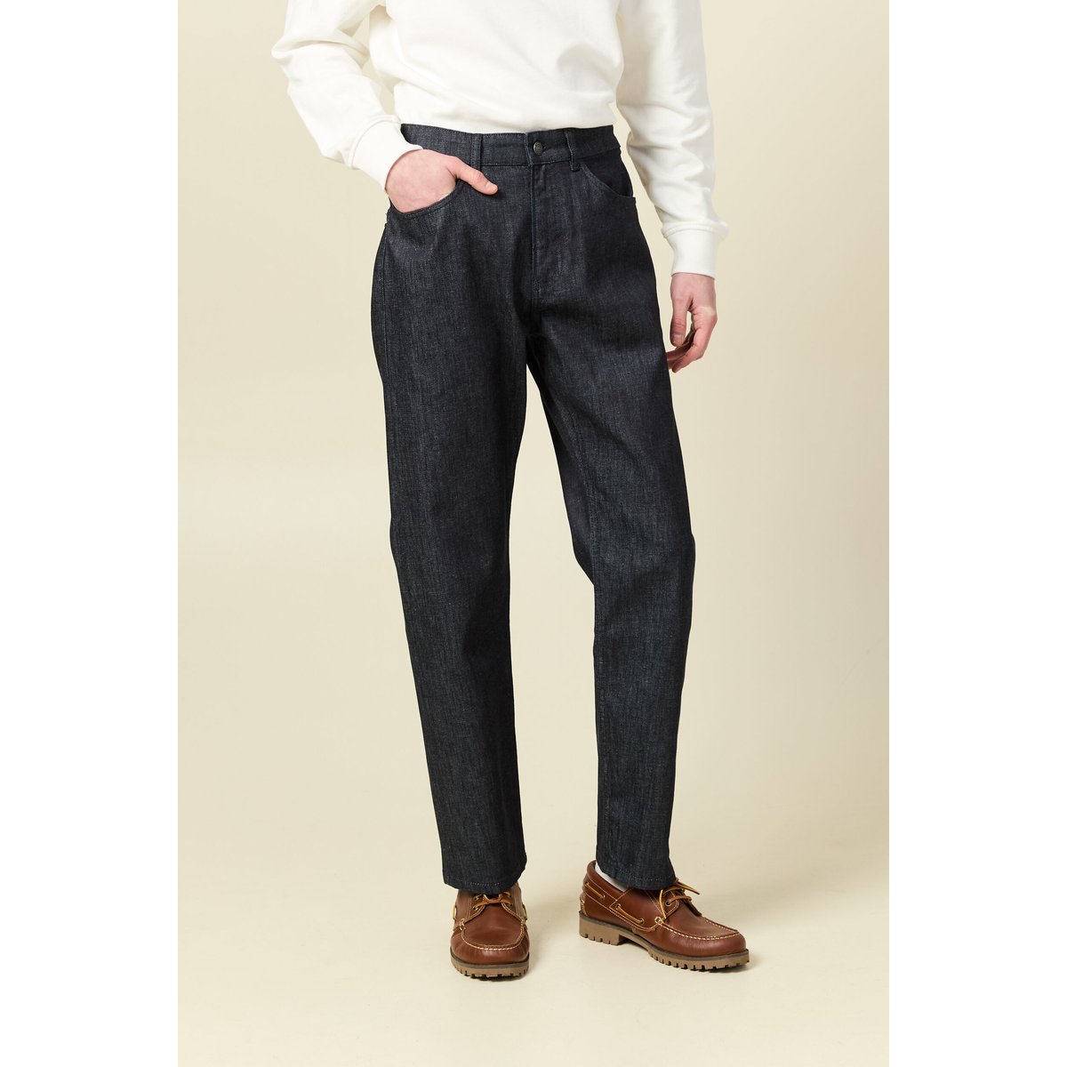 Jeans regular longueur 32 denim brut clean, BONOBO