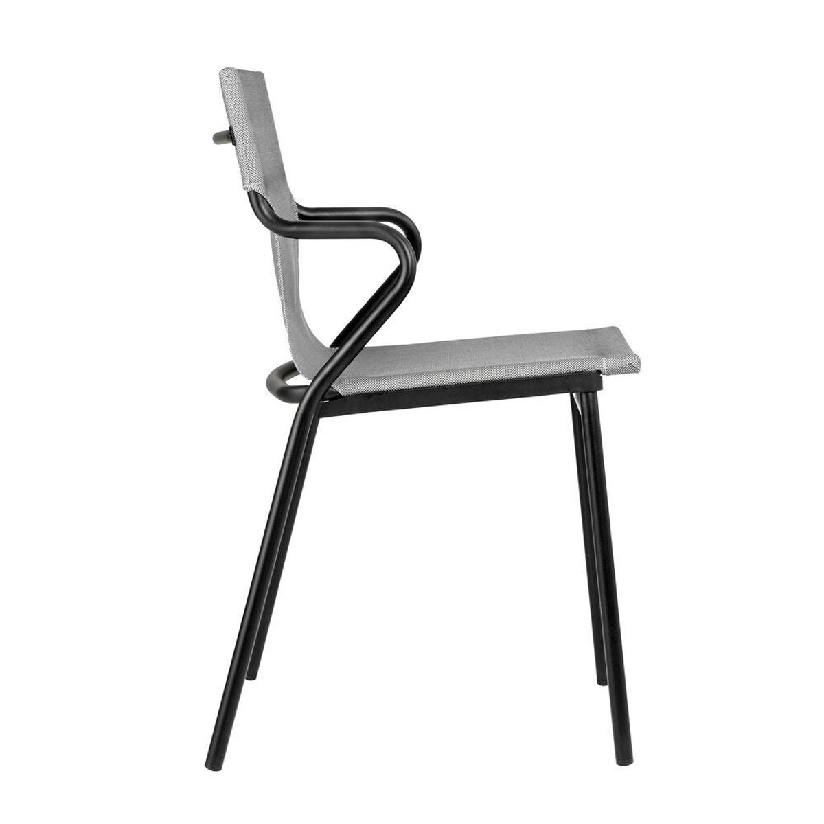 Fauteuil assise grand confort - HORIZON pearl tube noir, LAFUMA MOBILIER