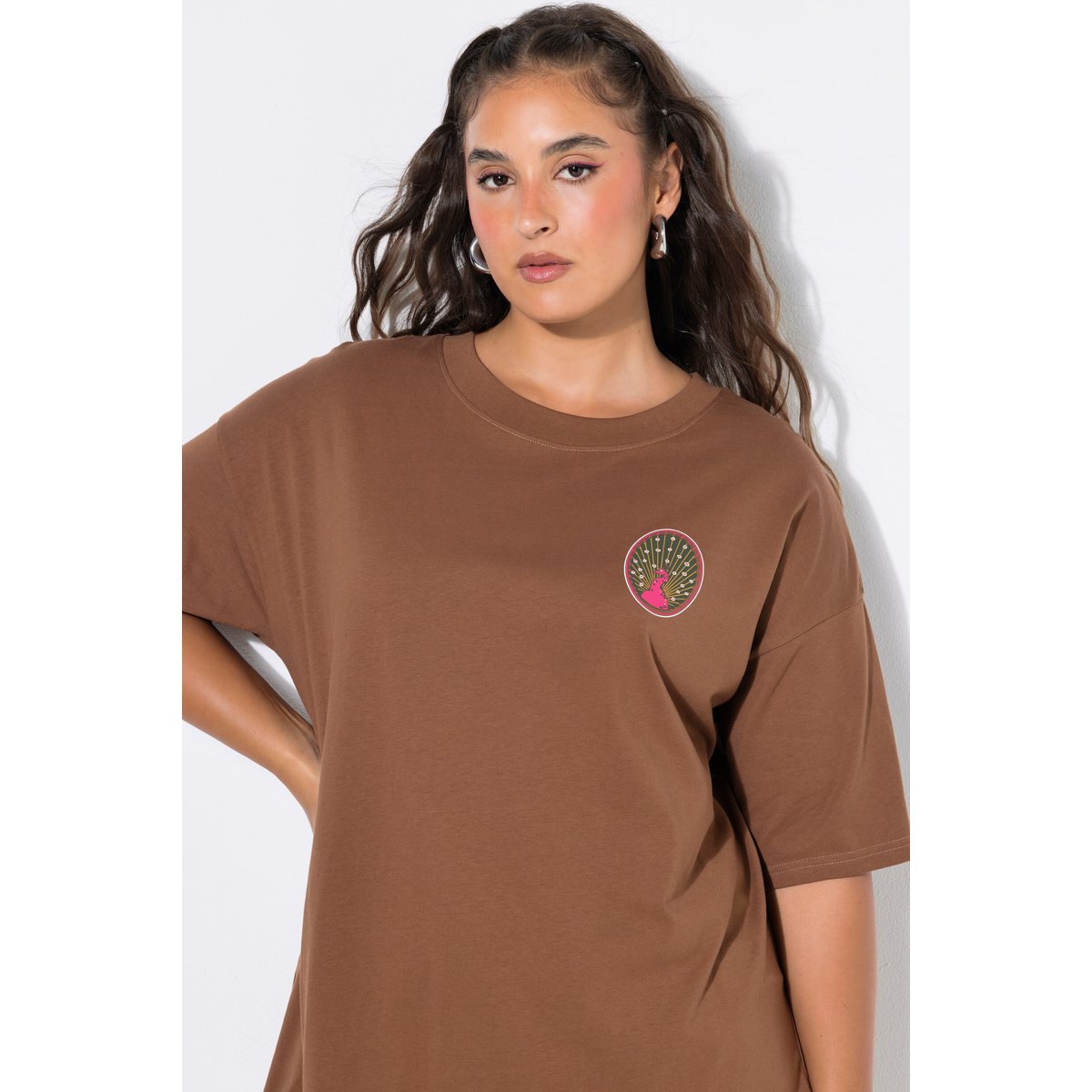 T-shirt, coupe oversize marron cacao, STUDIO UNTOLD