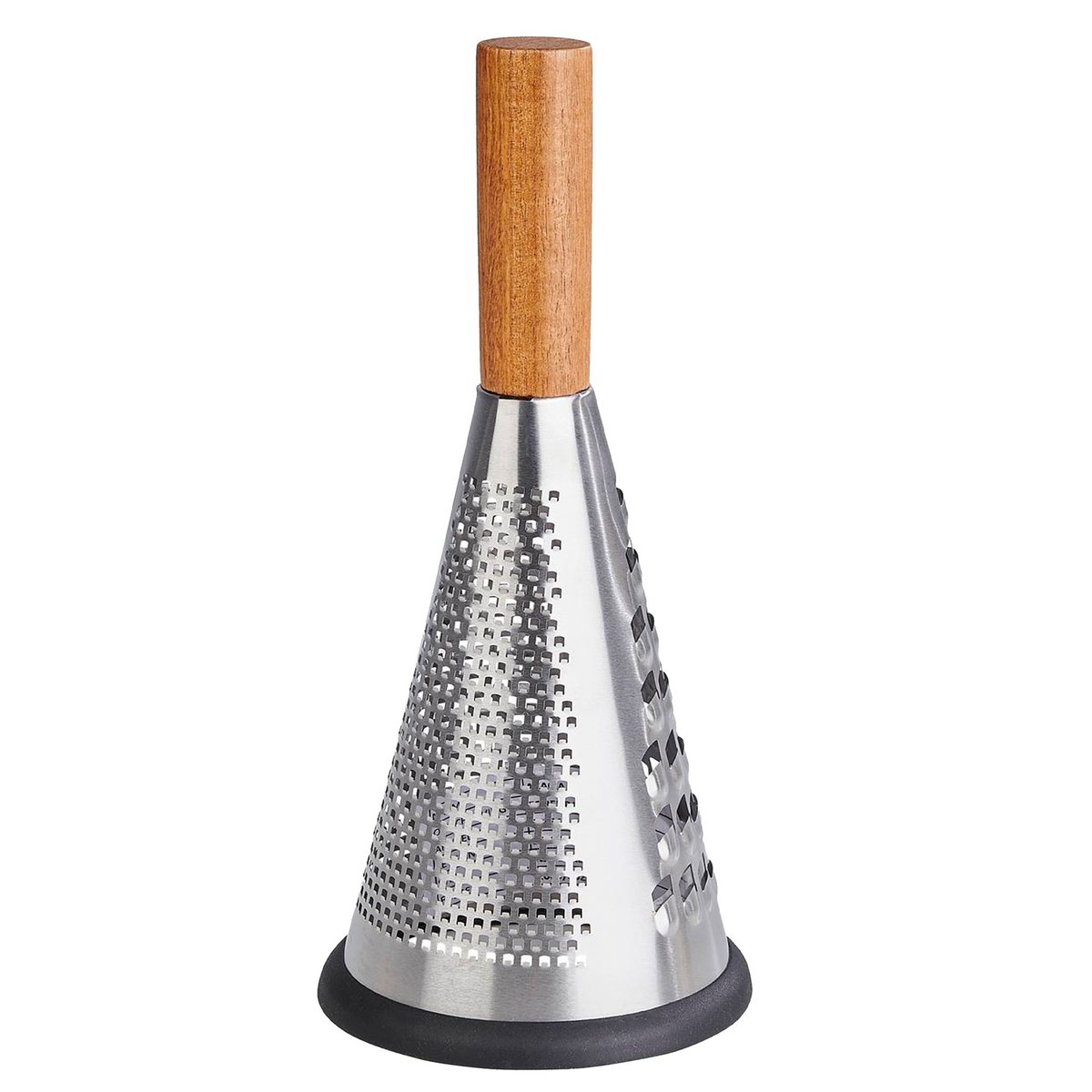 Râpe de cuisine inox et bois 12x12x28cm chrome/inox, WADIGA