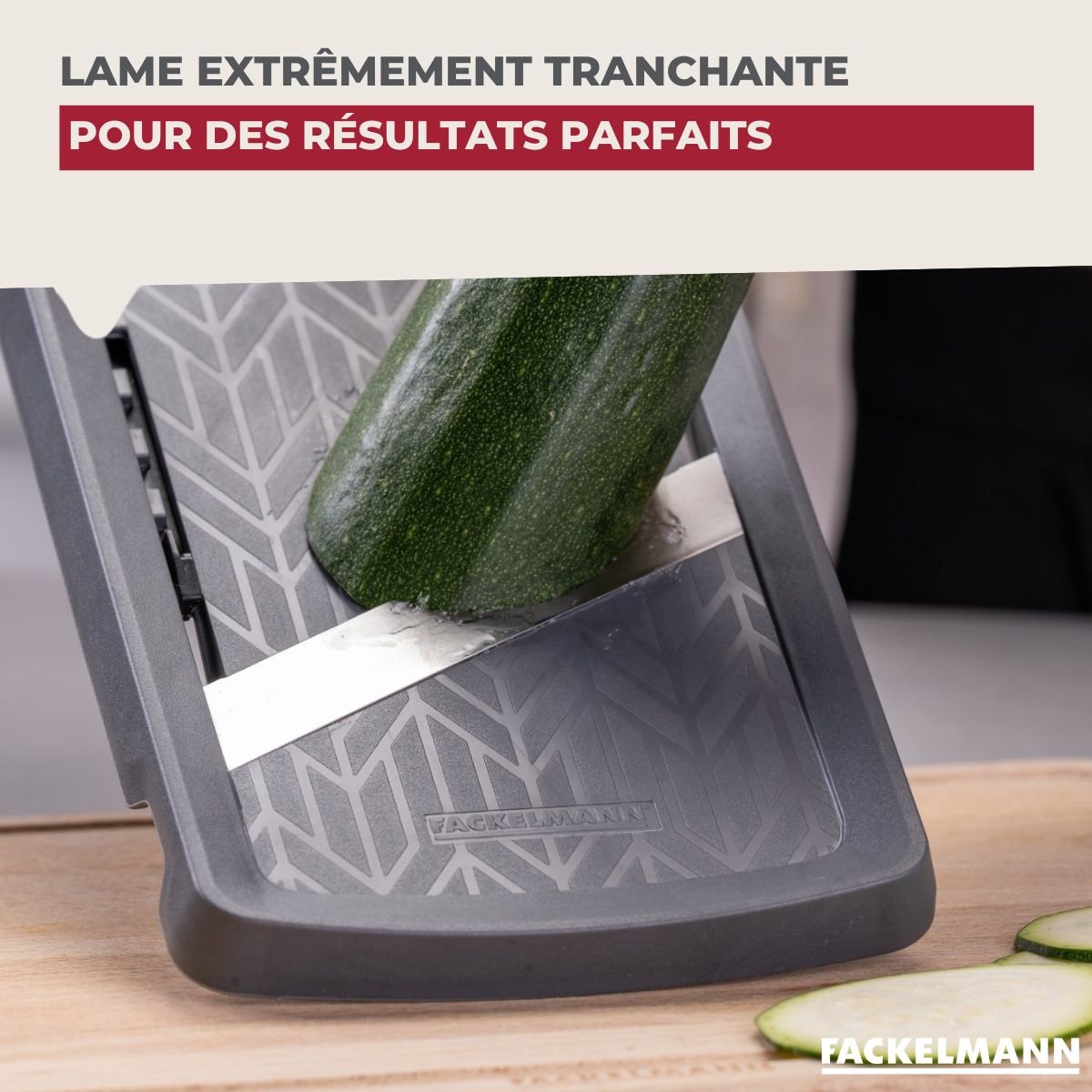 Mandoline réglable 4 hauteurs noir,gris, FACKELMANN