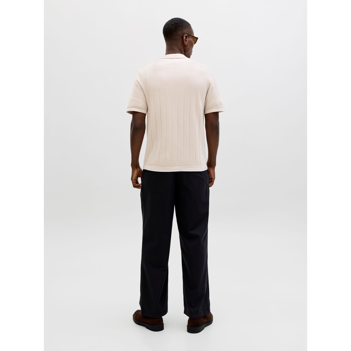 Polo Tricoté grise - moonbeam, JACK & JONES