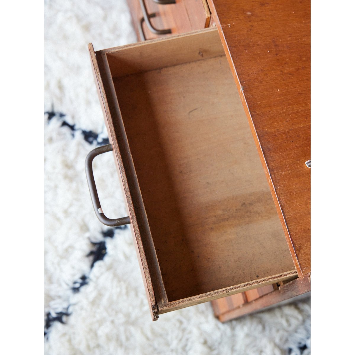 Meuble de métier en bois foncé Fernand N°484 - Bon état bois foncé, DEBONGOUT